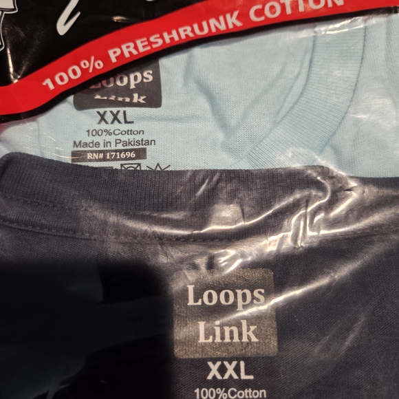 New In Package Men's Blue and Black T-Shirts Sz 2x - Picture 2 of 3